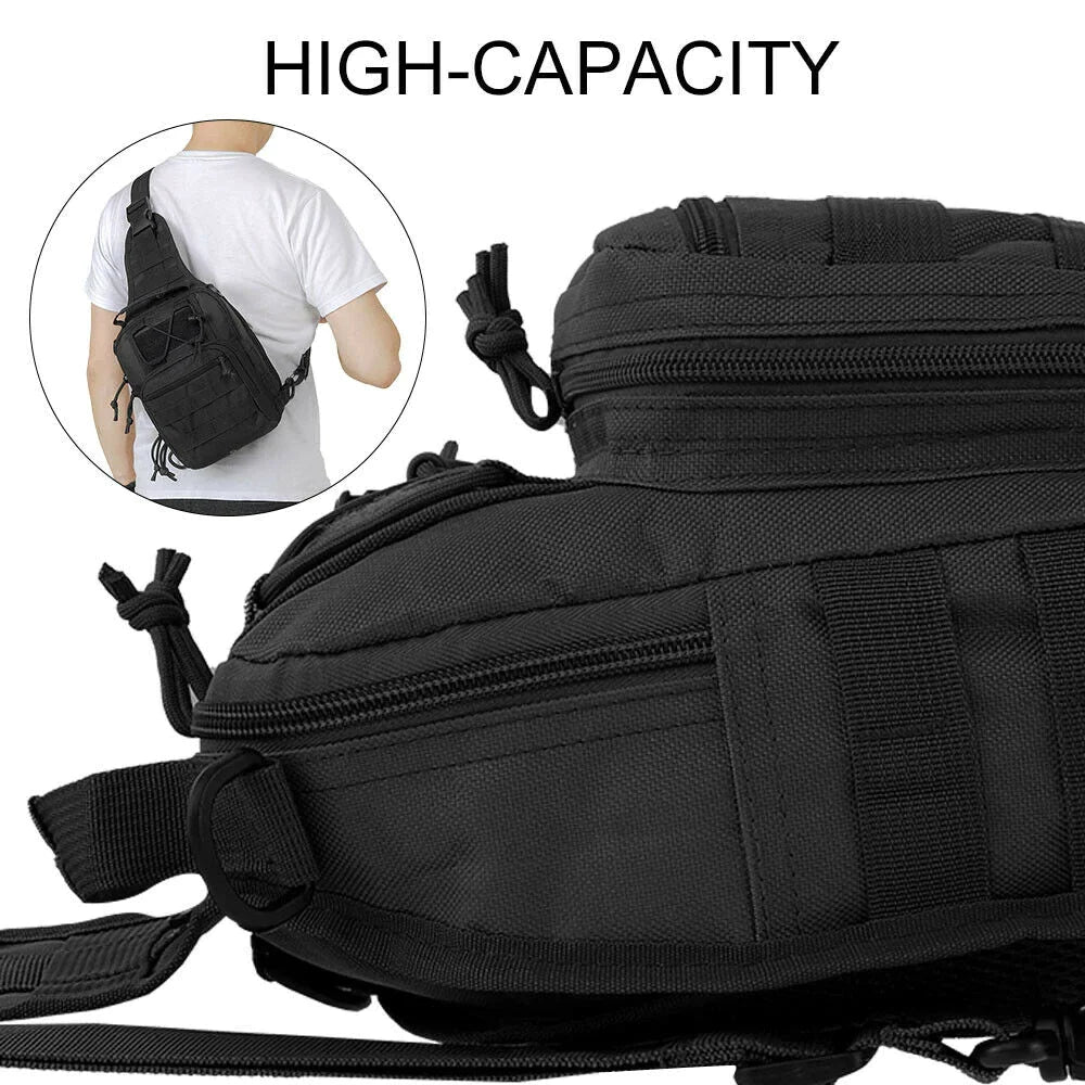 Mens Tactical Sling Shoulder Travel Backpack