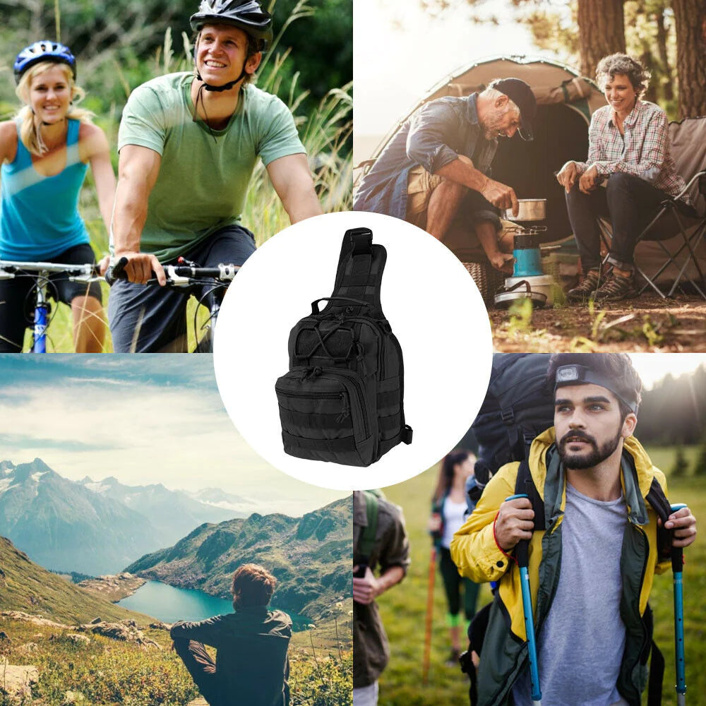 Mens Tactical Sling Shoulder Travel Backpack