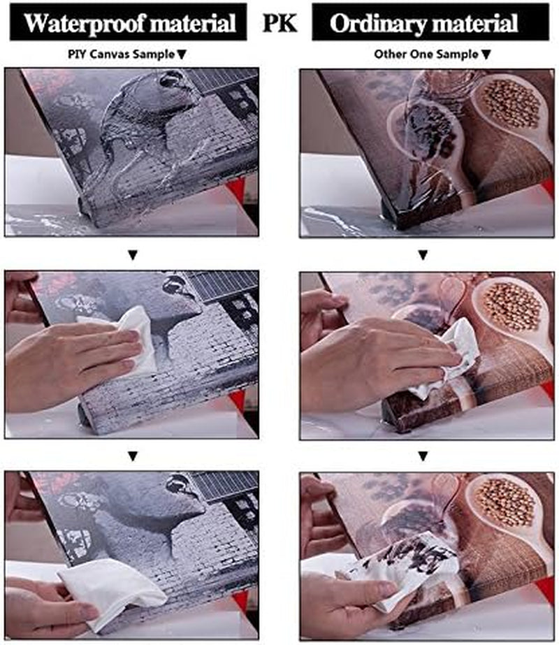 Canvas Prints Oil Painting Reproduction of Vintage (Waterproof Artwork, Bracket Mounted Ready to Hang)