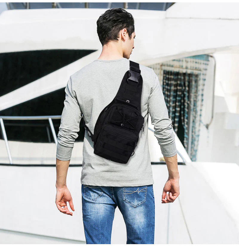 Mens Tactical Sling Shoulder Travel Backpack