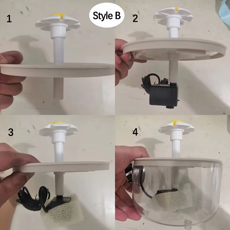 Automatic USB Electric Pet Water Fountain with Filter - 1L Cat Drinking Dispenser