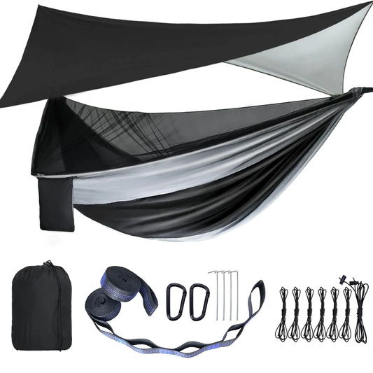 Camping Hammock with Mosquito Net and Rain Fly Tarp