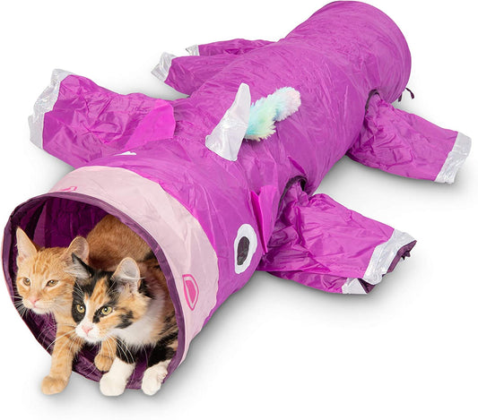 Magic Mewnicorn Multi Tunnel Toy with Crinkle Feather String 